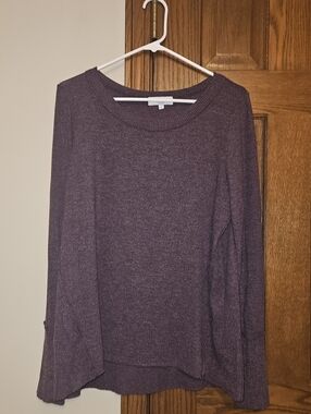 Marty Drop Shoulder Pullover By
Michael Stars Purple/plum Sz M.